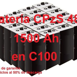 Batería solar 48v COPzS 1500Ah en C100 OPACAS