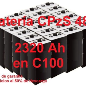 Batería solar 48v COPzS 2320Ah en C100 OPACAS